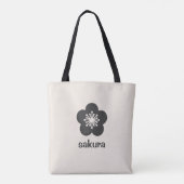 Weiche schwarze Sakura-Blüten-Silhouette - Neutral Tasche (Rückseite)