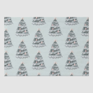 Weiche Seite Grün Weihnachtsblütenbaum Ornament Seidenpapier