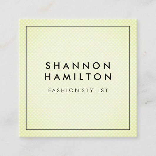 Weiche Skalierung Muster grün Quadratische Visitenkarte (Vorderseite)