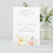Weiche Sommer-Blume RSVP-Karte für Hochzeiten RSVP Karte (Stehend Vorderseite)