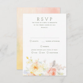 Weiche Sommer-Blume RSVP-Karte für Hochzeiten RSVP Karte
