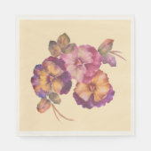 Weiche Stiefmütterchen-Blumen-Servietten | Alltag Serviette (Vorderseite)