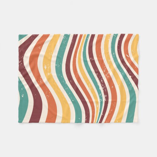 Weiche Streifen, Grunge. Retro Fleecedecke (Vorderseite (Horizontal))