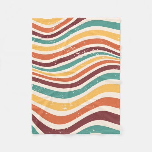 Weiche Streifen, Grunge. Retro Fleecedecke (Vorderseite)