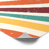 Weiche Streifen, Grunge. Retro Poster (Ecke)