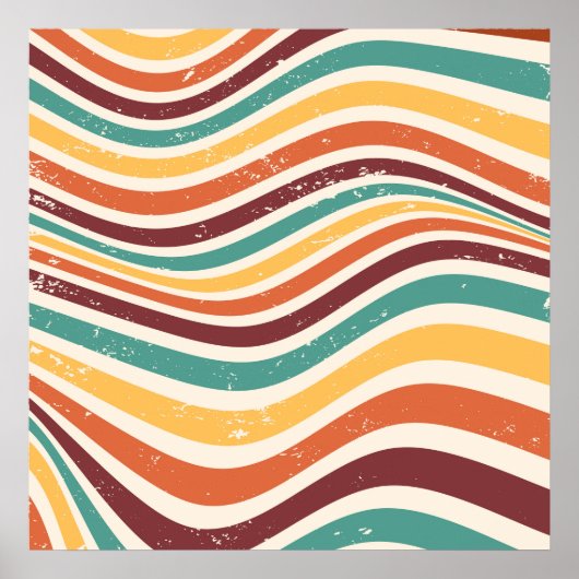 Weiche Streifen, Grunge. Retro Poster (Vorne)