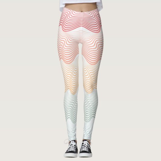 Weiche Streifen mit Ihrem Namen und eleganten Spor Leggings (Vorderseite)