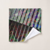 Weiche Streifen und farbige Kratzer mit Clipping Badhandtuch Set (Waschlappen)