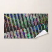 Weiche Streifen und farbige Kratzer mit Clipping Badhandtuch Set (Handtuch)