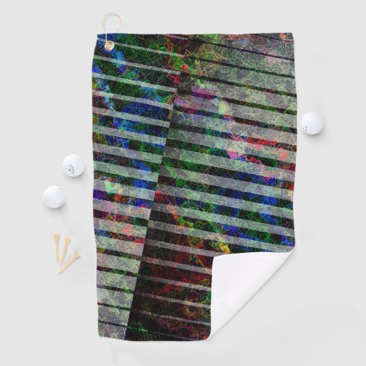 Weiche Streifen und farbige Kratzer mit Clipping Golfhandtuch (Insitu)