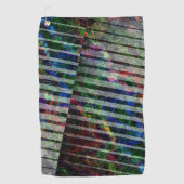 Weiche Streifen und farbige Kratzer mit Clipping Golfhandtuch (Vorderseite)