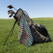 Weiche Streifen und farbige Kratzer mit Clipping Golfhandtuch (Gras)