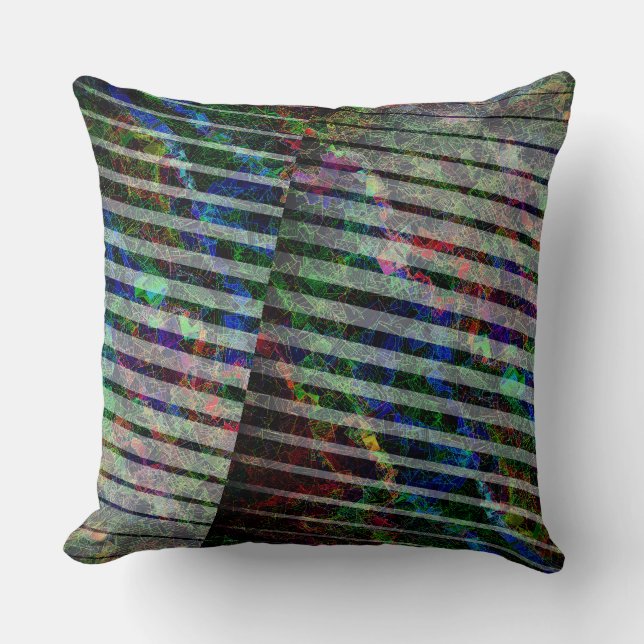 Weiche Streifen und farbige Kratzer mit Clipping Kissen (Vorderseite)