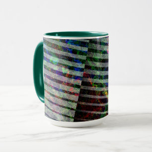 Weiche Streifen und farbige Kratzer mit Clipping Tasse