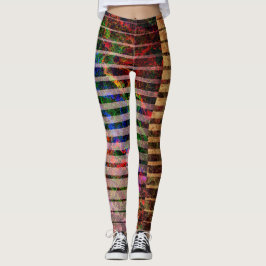 Weiche Streifen und farbige Kratzer, seitliche Det Leggings