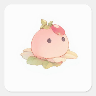 Weiche süße Kunst Quadratischer Aufkleber