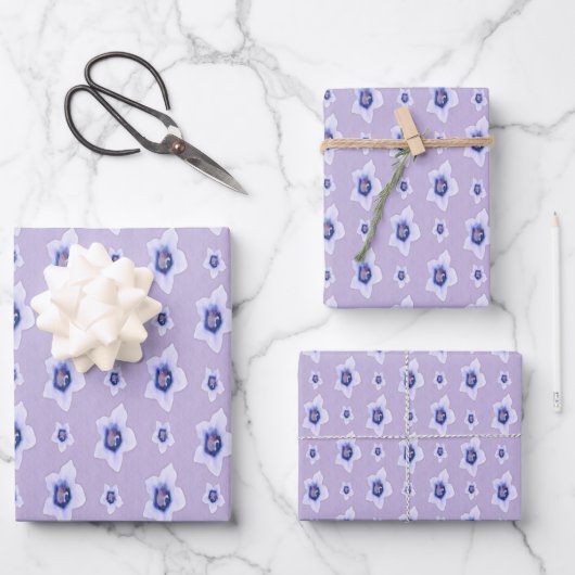 Weiche, süße Violetten Geschenkpapier Set (Vorderseite)