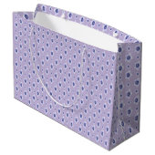 Weiche, süße Violetten Große Geschenktüte (Rückseite Schrägansicht)