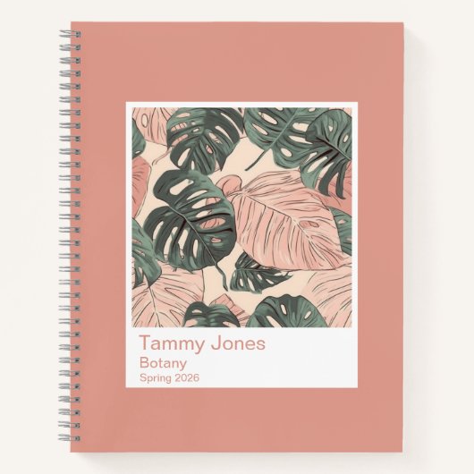 Weiche Ton Monstera Foto-Swatch groß Notizblock (Vorderseite)