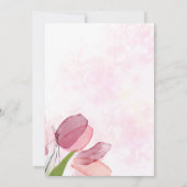 Weiche Tulpen, eleganter Geburtstag Einladung (Rückseite)