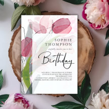 Weiche Tulpen, eleganter Geburtstag