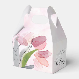 Weiche Tulpen, eleganter Geburtstag Geschenkschachtel