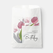 Weiche Tulpen, eleganter Geburtstag Geschenktütchen (Vorderseite)
