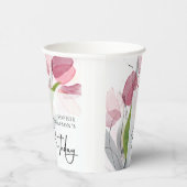 Weiche Tulpen, eleganter Geburtstag Pappbecher (Rechts)