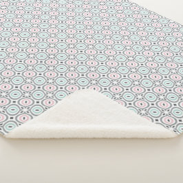 Weiche und moderne Pastell-Geometrie-Sherpa-Decke  Sherpadecke