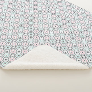 Weiche und moderne Pastell-Geometrie-Sherpa-Decke Sherpadecke