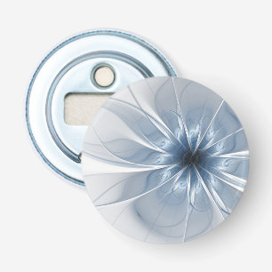 Weiche und zarte blaue Fraktal Fantasie Blume cu Flaschenöffner