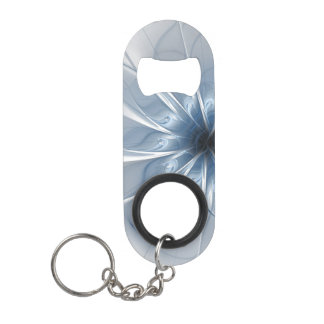 Weiche und zarte blaue Fraktal Fantasie Blume cu Mini Flaschenöffner