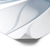 Weiche und zarte blaue Fraktal Fantasie Blume cu Poster (Ecke)