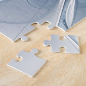 Weiche und zarte blaue Fraktal Fantasie Blume cu Puzzle (Seite)