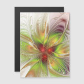 Weiche und zarte Fraktal Fantasy Blume Metall Magneteinladung (Vorne/Hinten)