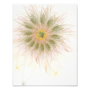 Weiche und zarte fraktale Fantasieblumen Fotodruck