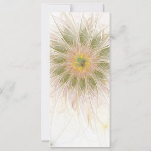 Weiche und zarte fraktale Fantasieblumen Karte