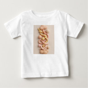 Weiche verflochtene Tonbänder Vertikal Abstrakt Baby T-shirt