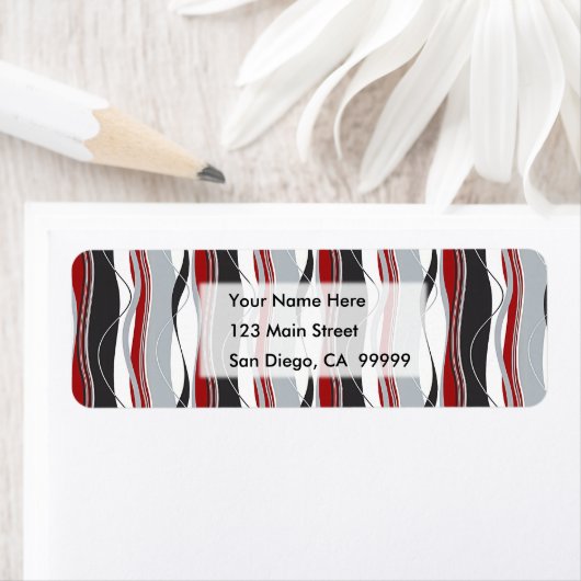 Weiche vertikale Streifen rot Schwarz-weiß & grau (Insitu)