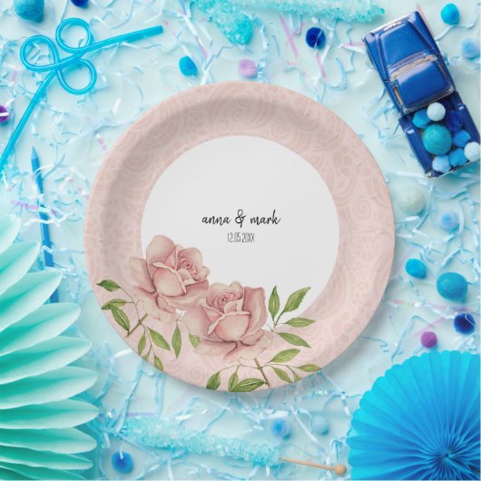 Weiche Violett-Blush-Rose Pappteller (Party)