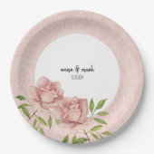 Weiche Violett-Blush-Rose Pappteller (Vorderseite)