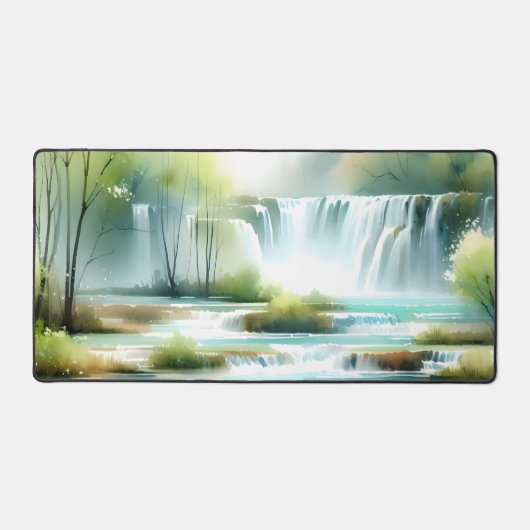 Weiche Wasserfälle Schreibtischunterlage (Vorderseite)