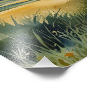 Weiche Wasserfarbe Dreamlandschaft Fotodruck (Ecke)