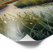 Weiche Wasserfarbe Dreamlandschaft Fotodruck (Ecke)