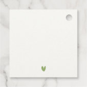 Weiche Wasserfarbe Schneeberg Landschaft Hochzeit Geschenkanhänger (Rückseite)