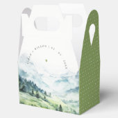 Weiche Wasserfarbe Schneeberg Landschaft Hochzeit Geschenkschachtel (Geöffnet)