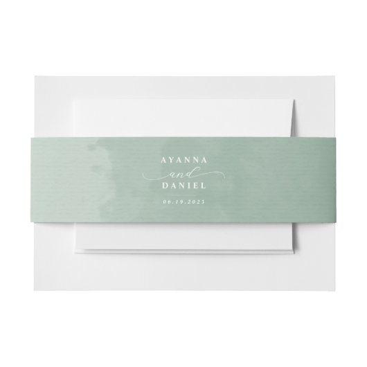 Weiche Wasserfarbe und elegantes Skript Einladungsbanderole (Vorderseite Beispiel)