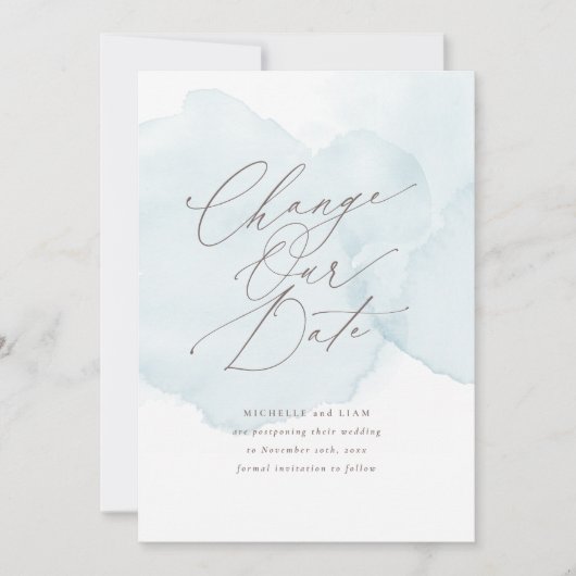 Weiche Wasserfarbe Wash Verzögerung Ändern Sie das Einladung (Vorderseite)