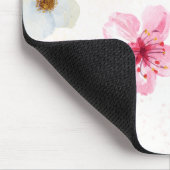 Weiche Wasserfarben-Blumen-Personalisierte-Name-Ma Mousepad (Ecke)
