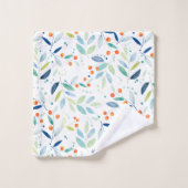 Weiche Wasserfarben Botanisches Muster Illustratio Badhandtuch Set (Waschlappen)